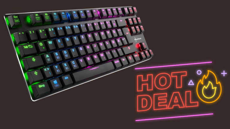 DEALS: Low Profile-Tastatur Sharkoon PureWriter RGB TKL für 39,99 € inkl. Versand