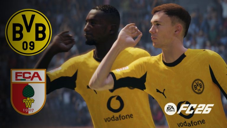 EA FC 26: Gamplay-Video – der BVB trifft auf den angeschlagenen FC Augsburg!